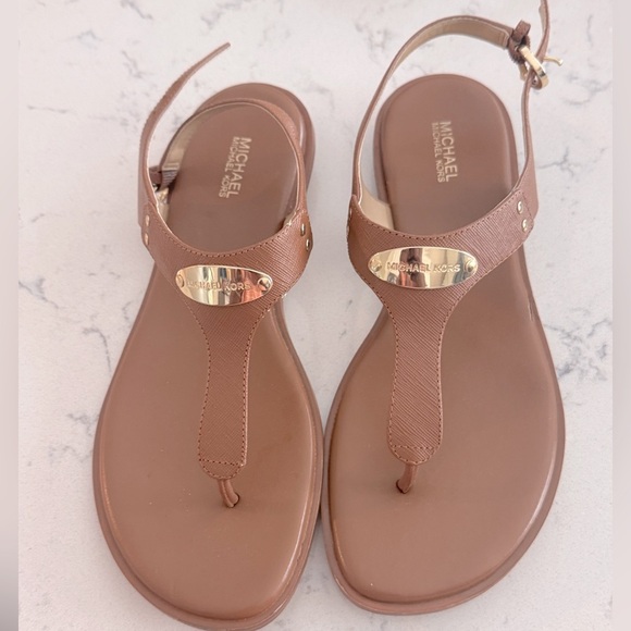 Michael Michael Kors MK Plate Thong Women's Sandals size 9M shoes - Picture 9 of 12